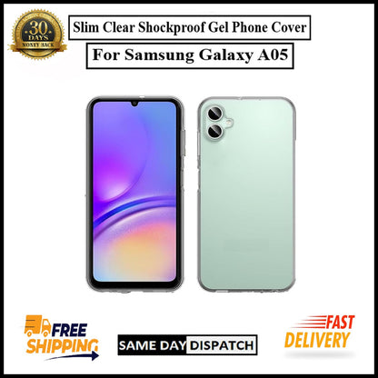 For Samsung Galaxy A05 Slim Clear Shockproof Gel Phone Cover