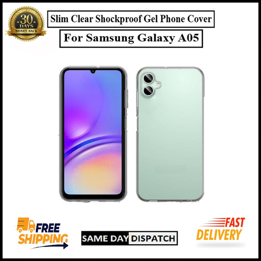 For Samsung Galaxy A05 Slim Clear Shockproof Gel Phone Cover