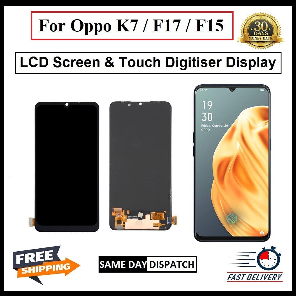 For Oppo K7 / F17 / F15 LCD Display Screen Touch Digitizer Replacement