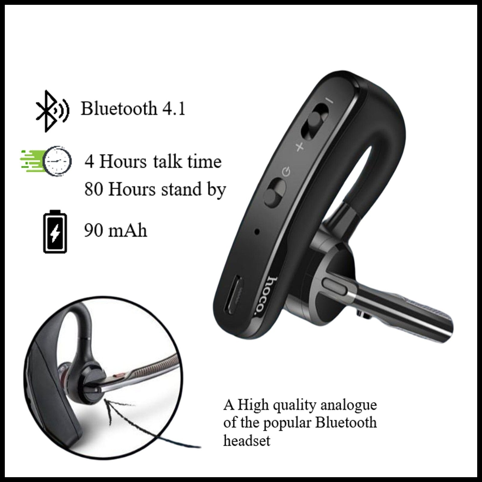 HOCO Wireless E15 Rede Business Bluetooth Earphones With Premium Sound Quality