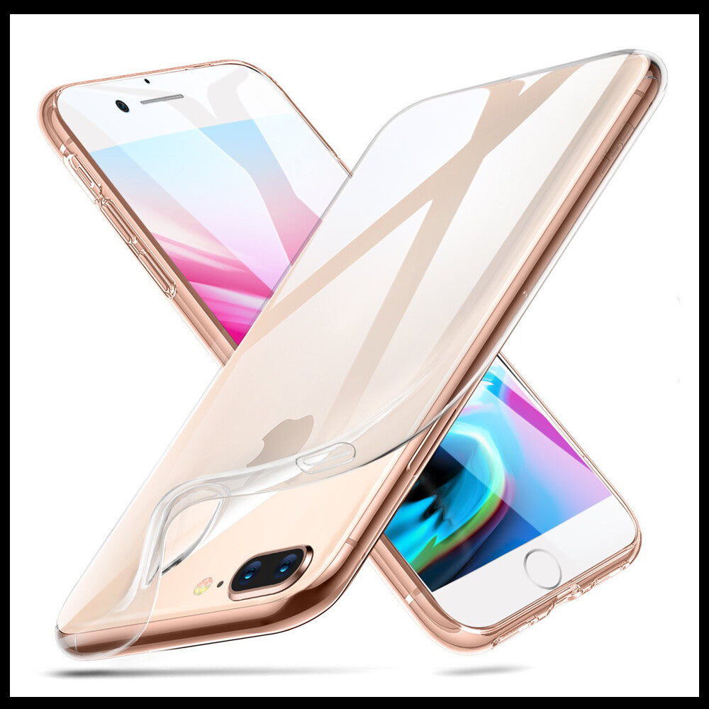 For Apple iPhone 7 Plus / iPhone 8 Plus Slim Clear Shockproof Gel Phone Cover