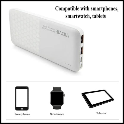 For Vidvie (PB772) 10000mAh LED Power Bank Fast Charging