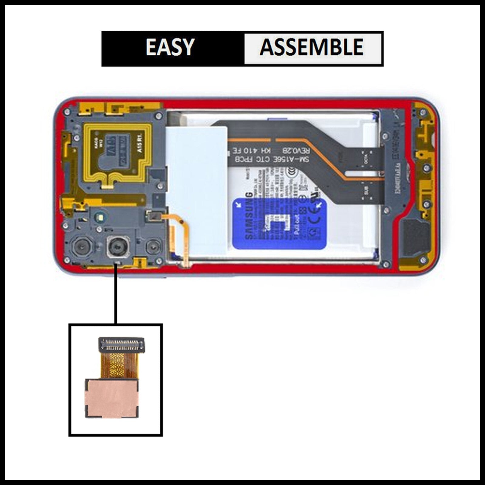 For Samsung Galaxy A15 / SM-A155F Genuine Rear (Back) Main Camera Replacement