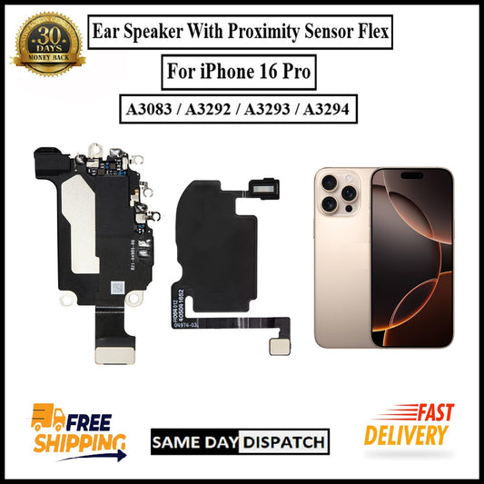 For iPhone 16 Pro Ear Speaker Sensor With Proximity Mic Earpiece Sensor Flex