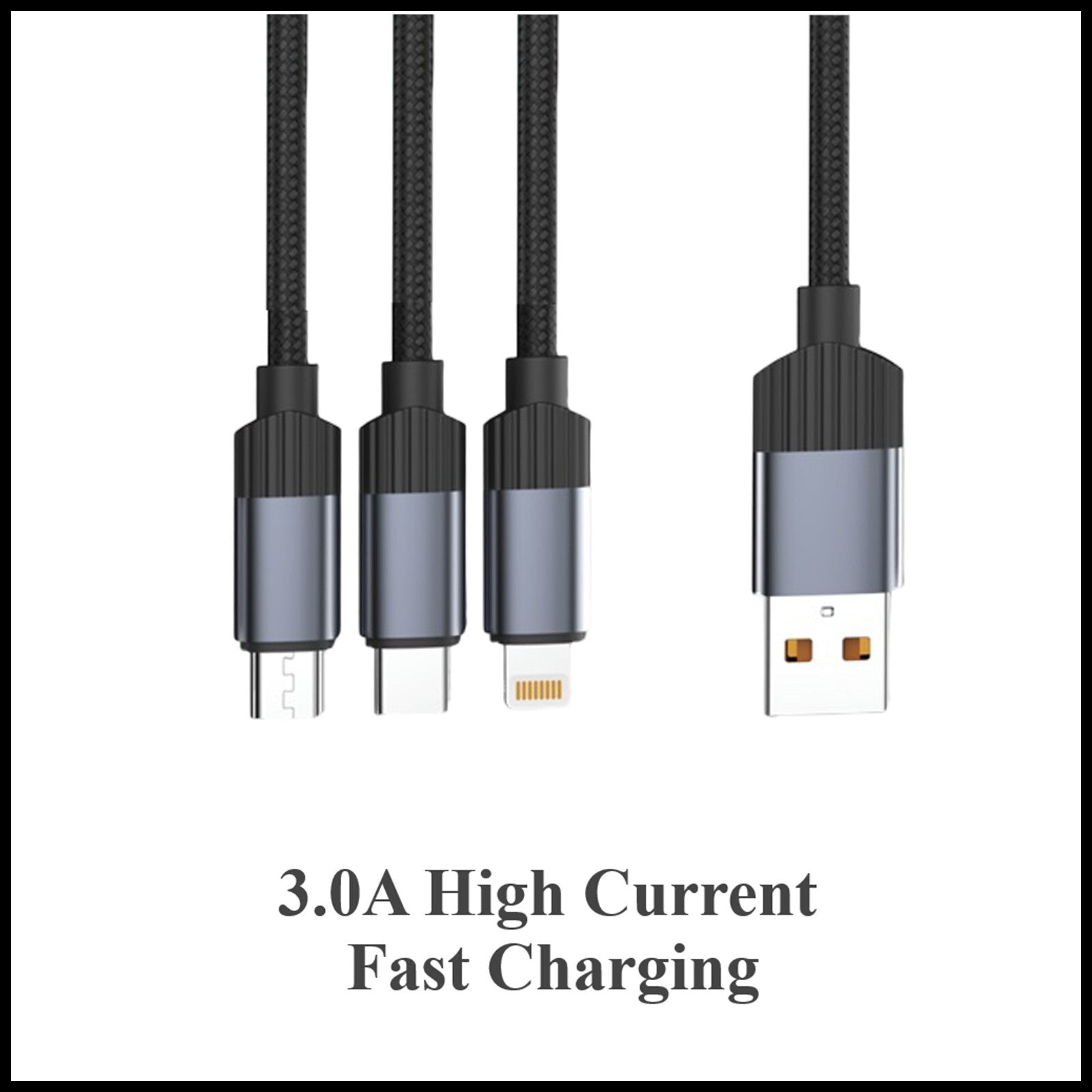 For Dadu 3-in-1 Multi Fast USB Charging Cable For iPhone/Type-C/Micro USB