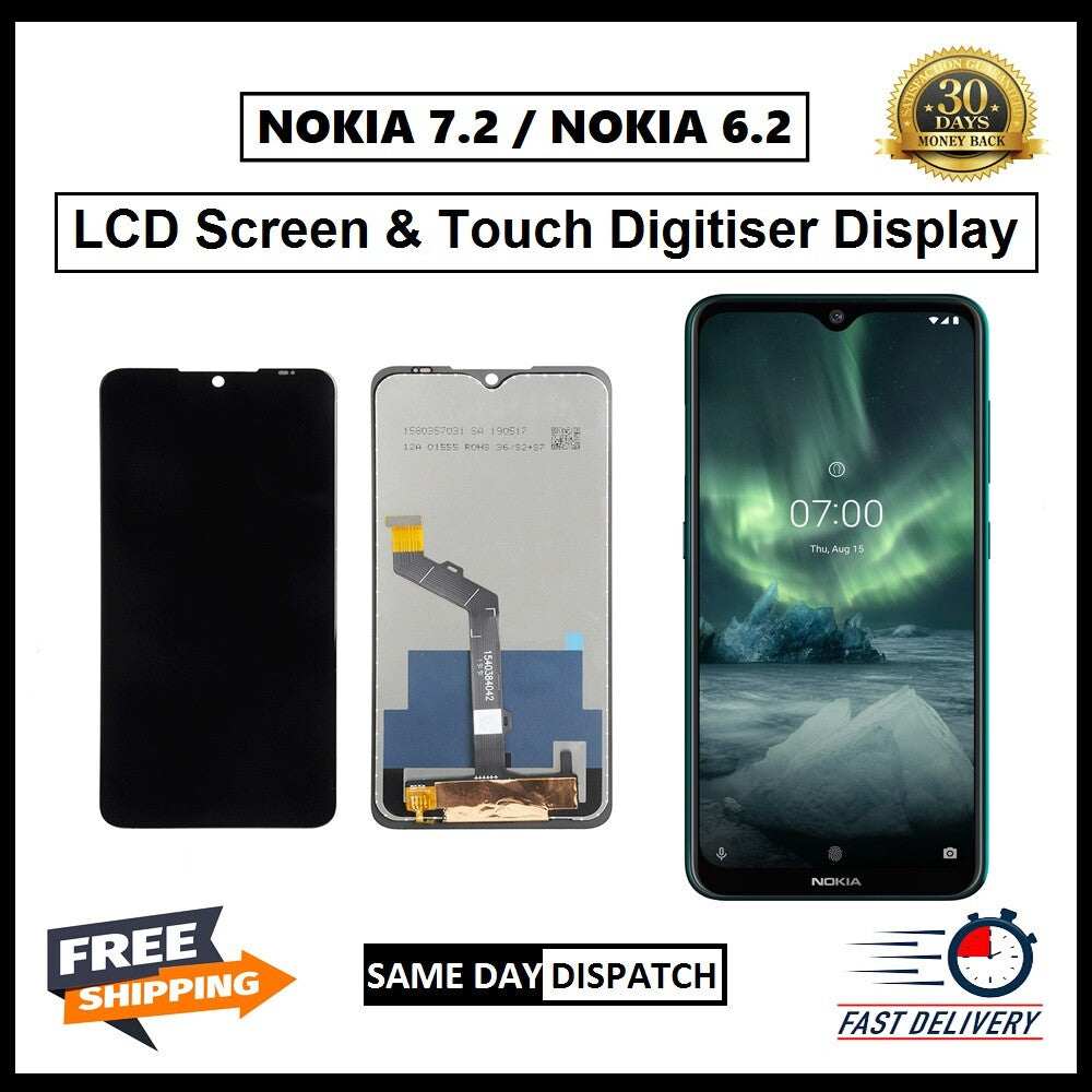For Nokia 7.2 / 6.2 LCD Screen Display Touch Digitizer Replacement Assembly 