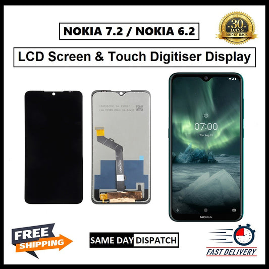 For Nokia 7.2 / 6.2 LCD Screen Display Touch Digitizer Replacement Assembly 