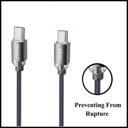 For Dadu 65W Type-C to Type-C Super Fast High Graded Charging Cable-3M