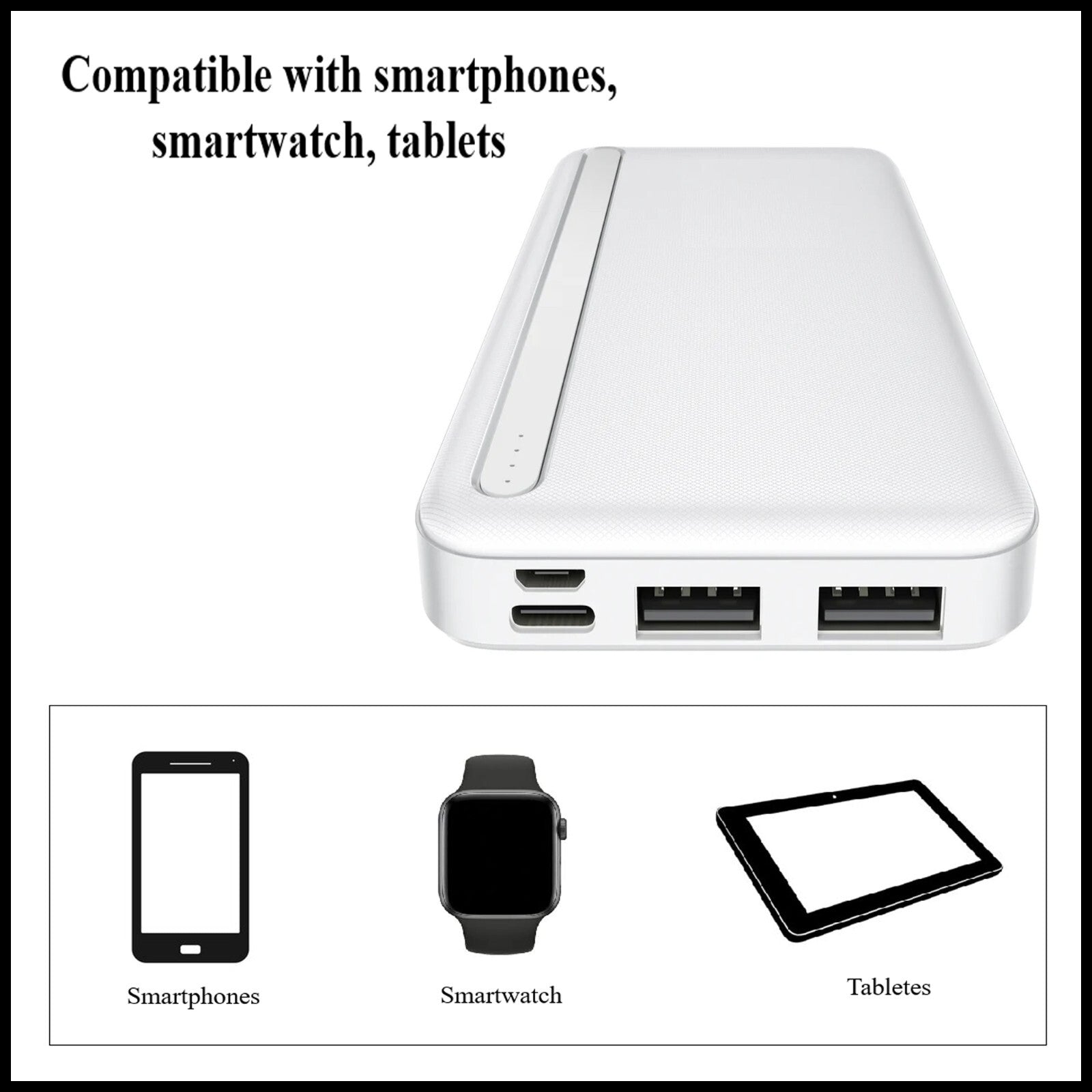 For Vidvie (PB773) 10000mAh LED Power Bank Fast Charging