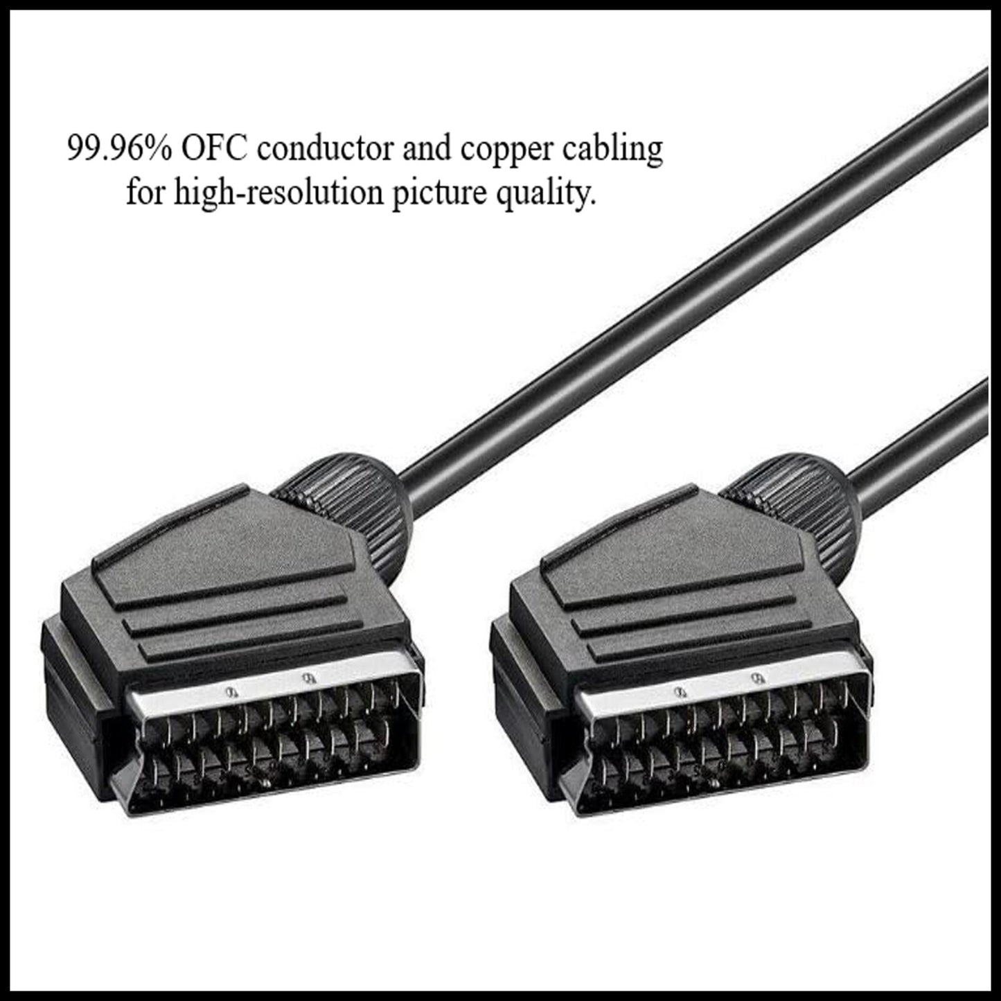 For Premium SCART Lead Cable Fully Wired 21 Pin RGB Compatible With SKY TV DVD