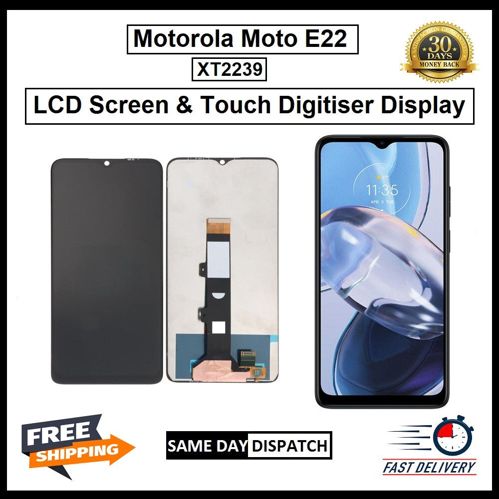 Motorola Moto E22 XT2239  Display Screen Touch Digitizer Replacement LCD