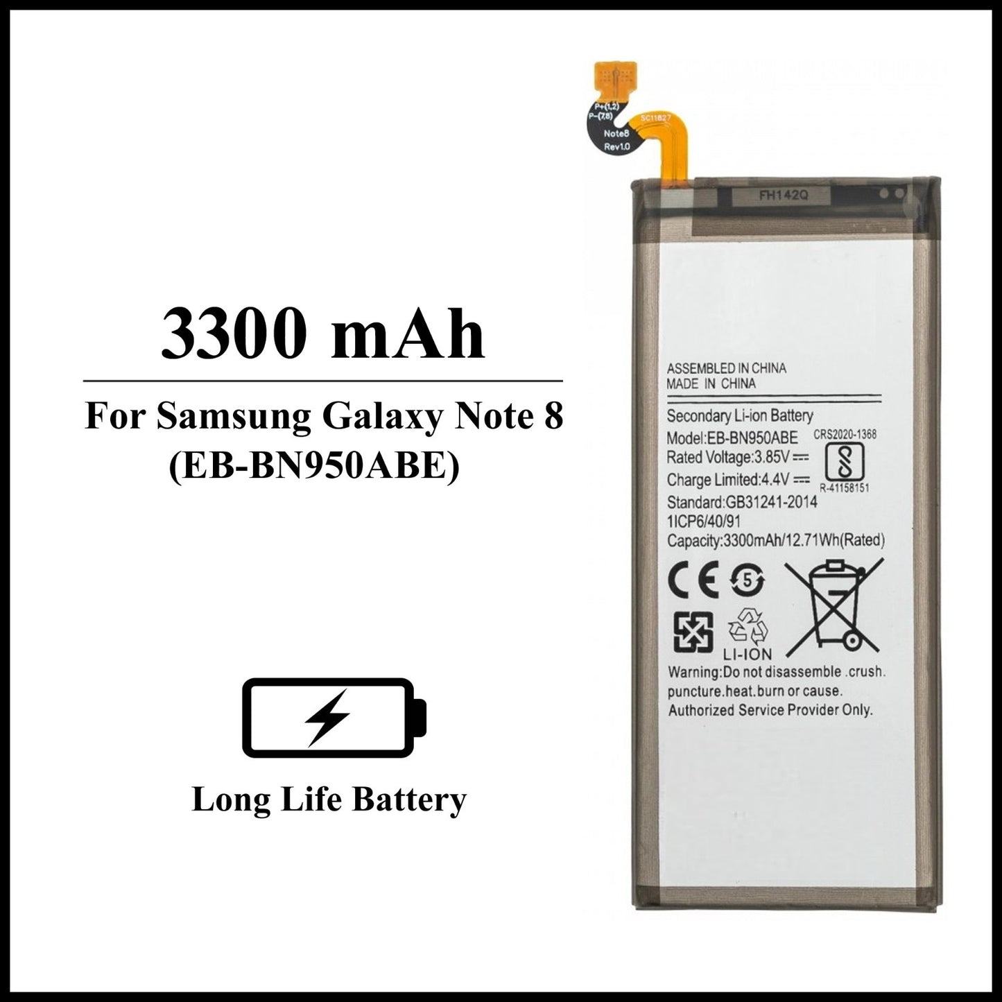 For Samsung Galaxy Note 8 ( SM-N950F ) 3300mAh+ Internal Replacement Battery