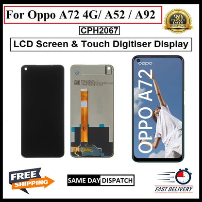For Oppo A72 4G / A52 / A72 LCD Display Screen Touch Digitizer Replacement