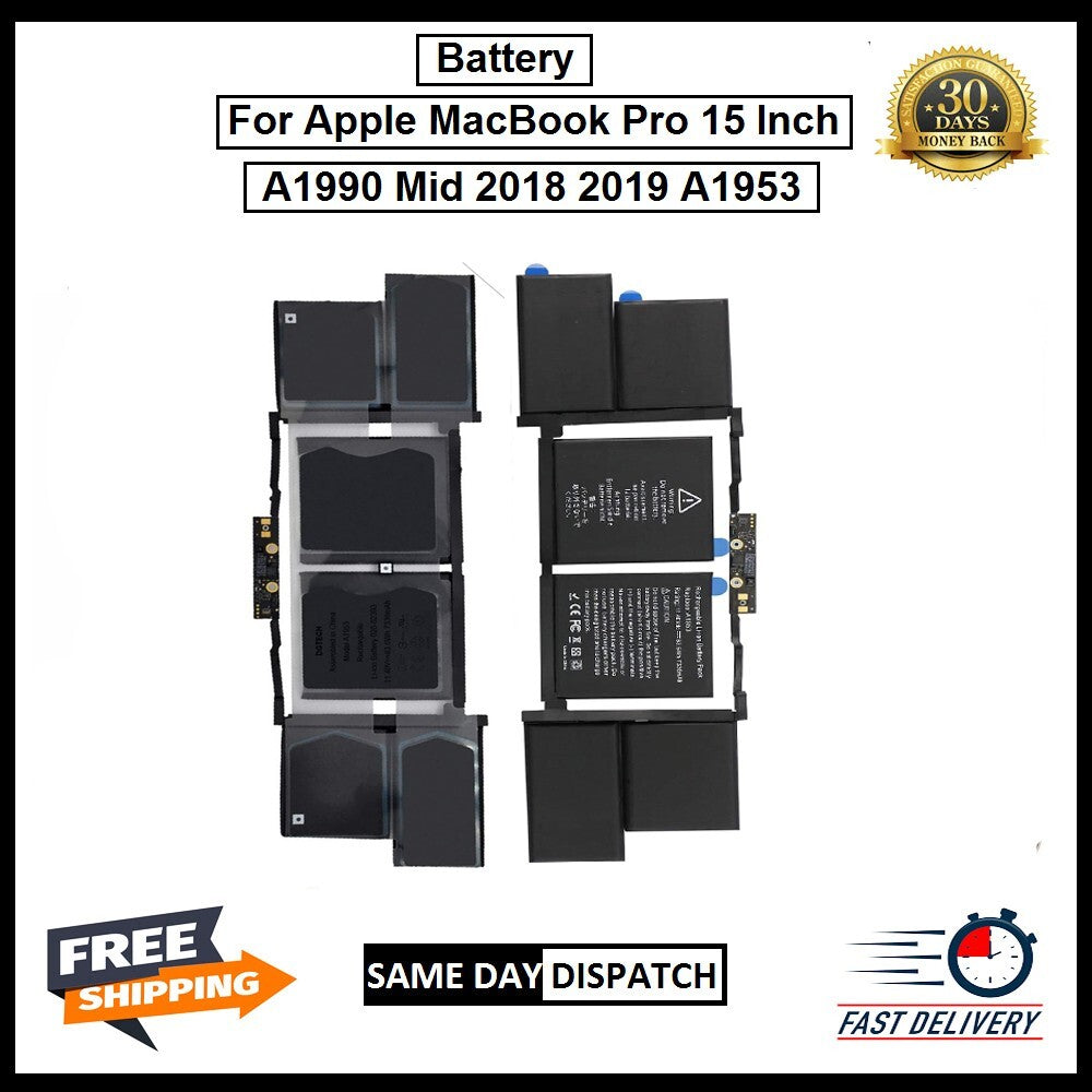 For Apple Macbook Pro 15" A1990 / A1953 2018 2019 Replacement Battery