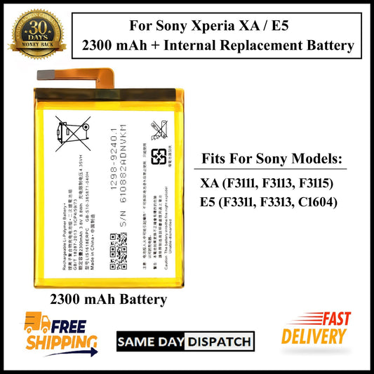 For Sony Xperia XA /E5 F3111 (LIS1618ERPC) 2300mAh+ Internal Replacement Battery