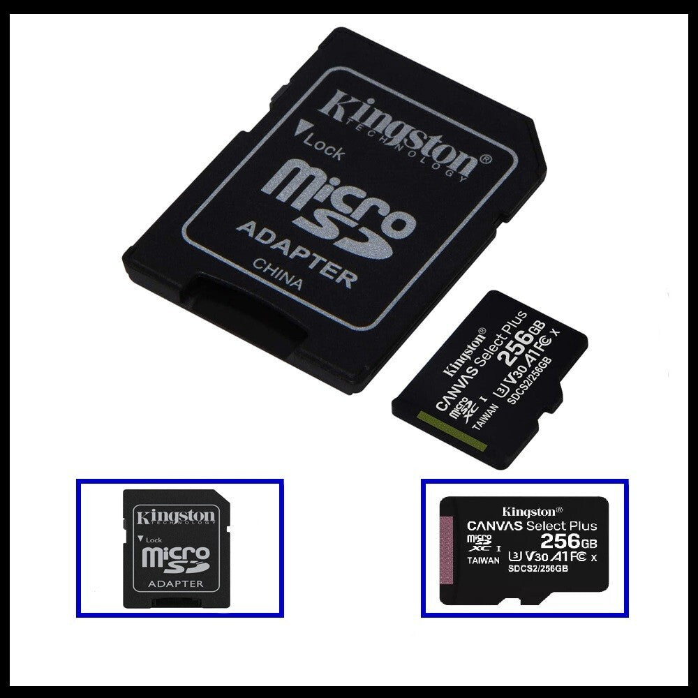 Kingston Micro SD 256 GB Memory Card & Adapter & Class 10 & A1