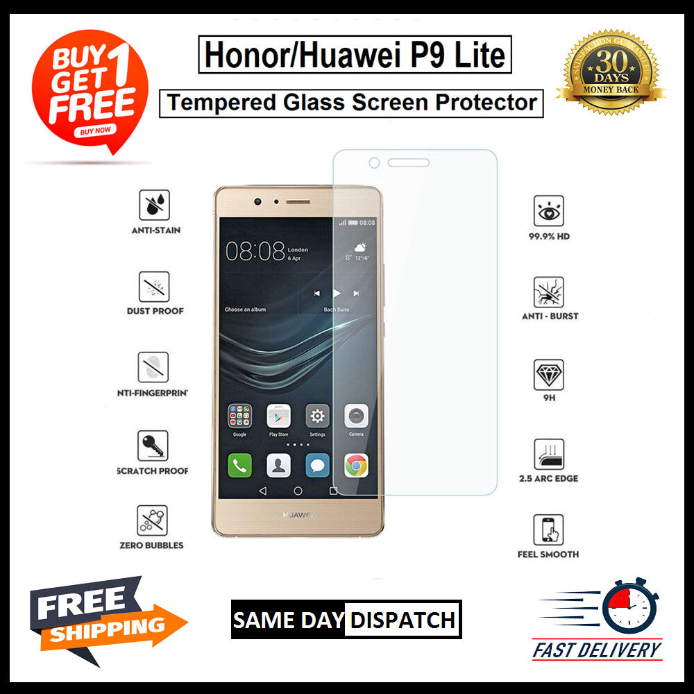 2 Pack Huawei P8 P10 P20 P30 Lite Psmart 2019 2020 2021 Tempered Glass Protector