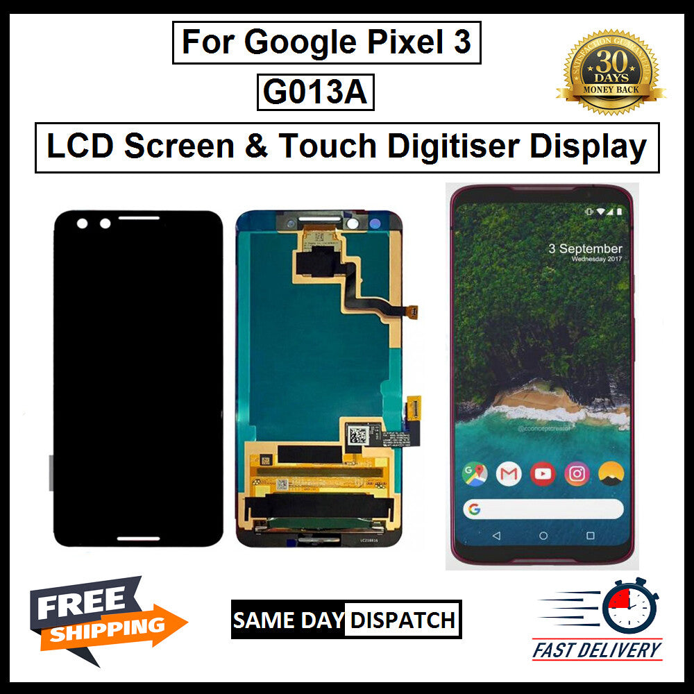 For Google Pixel 3 LCD Display Screen Touch Digitizer Replacement Black 