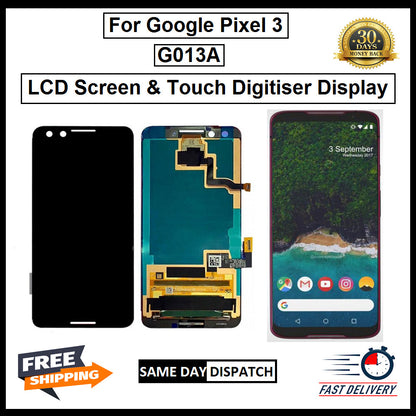 For Google Pixel 3 LCD Display Screen Touch Digitizer Replacement Black 