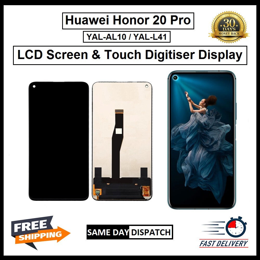 For Huawei Honor 20 Pro YAL-AL10 / YAL-L41 Display Digitizer Replacement LCD