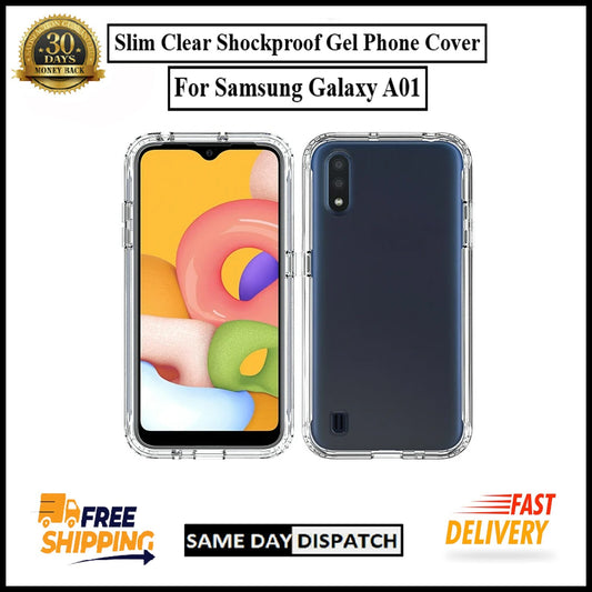 For Samsung Galaxy A01 Slim Clear Shockproof Gel Phone Cover