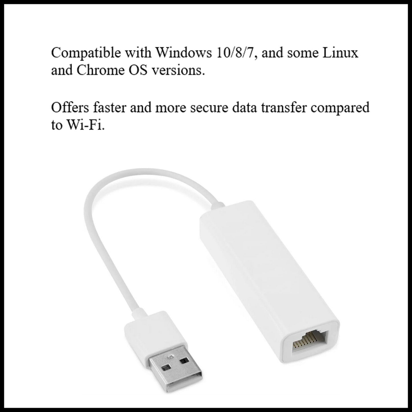 For USB 2.0 to RJ45 High Speed Ethernet Network 10/100Mbps LAN Converter Adapter