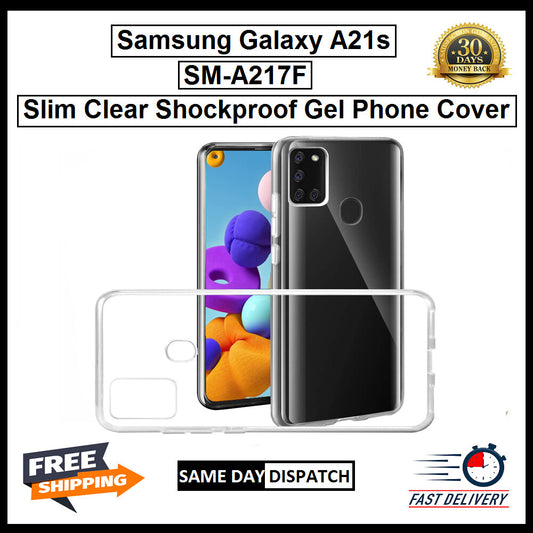 For Samsung Galaxy A21s / SM-A217F Slim Clear Shockproof Gel Phone Cover