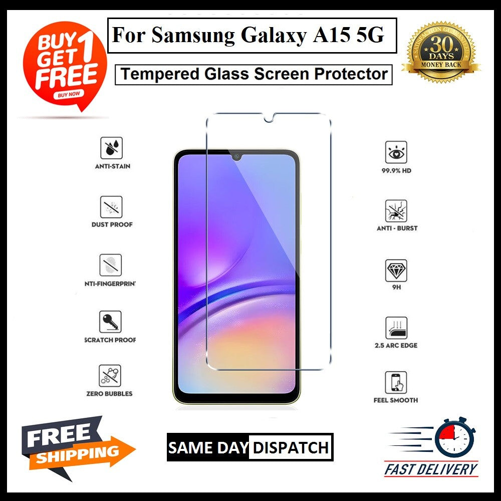 For Samsung A05/A05S/A15/A25 5G / A15 5G/ A34 5G/A54 5G Tempered Glass Protector
