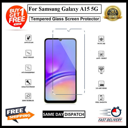 For Samsung A05/A05S/A15/A25 5G / A15 5G/ A34 5G/A54 5G Tempered Glass Protector