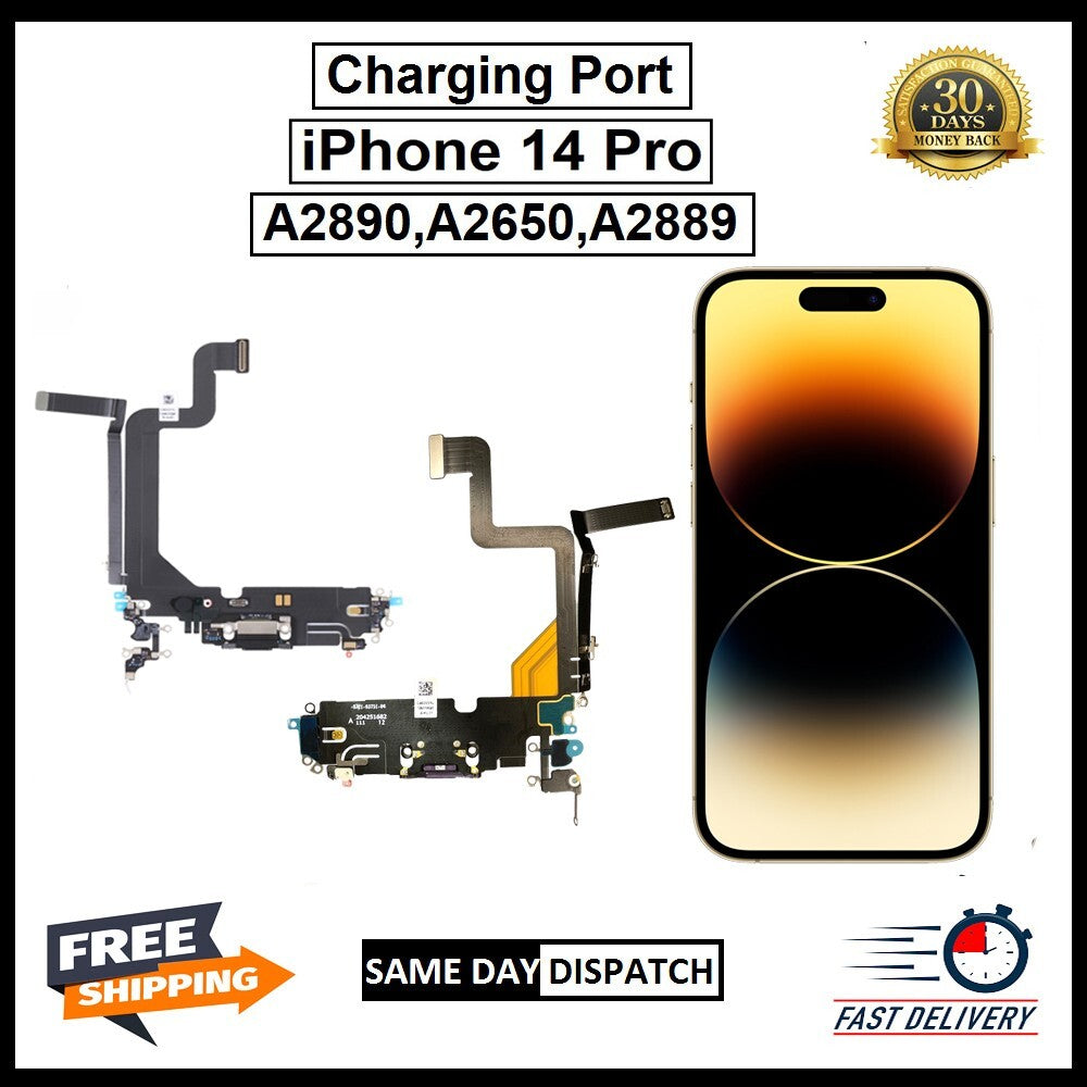 For Apple iPhone 14 Pro  ( A2890, A2650 , A2889 ) Charging Port Replacement