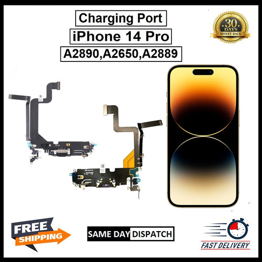 For Apple iPhone 14 Pro  ( A2890, A2650 , A2889 ) Charging Port Replacement