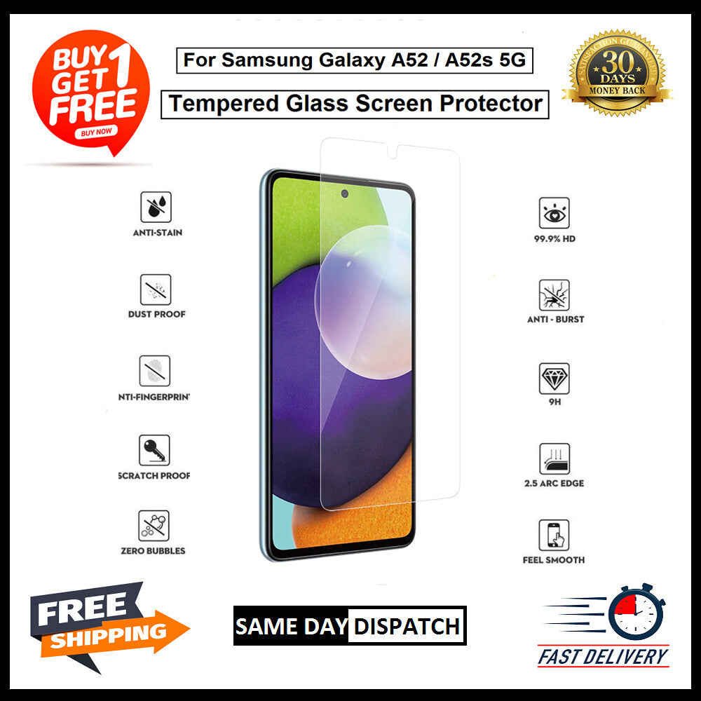 For Samsung A12 /A22 5G /A42 5G /A32 5G /A52 5G /A72 5G Tempered Glass Protector