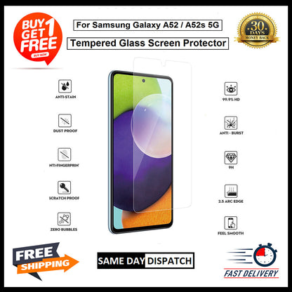For Samsung A12 /A22 5G /A42 5G /A32 5G /A52 5G /A72 5G Tempered Glass Protector
