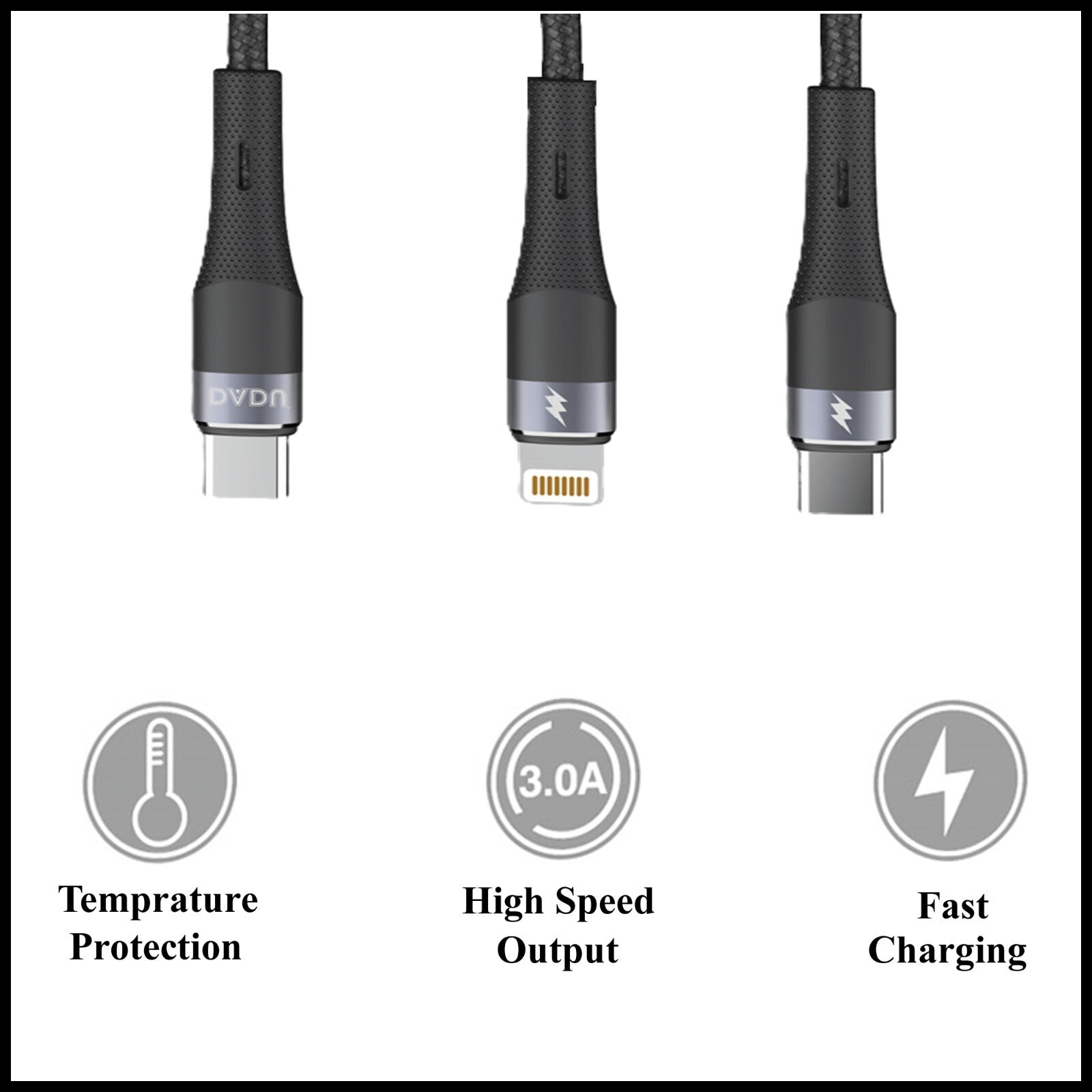 For Dadu Type-C to 2-in-1 Super Fast Charging Cable Type-C & iPhone