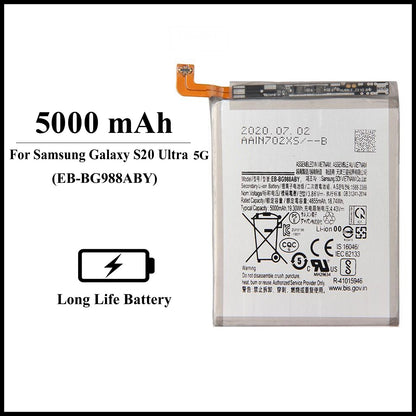 For Samsung Galaxy S20 Ultra 5G (SM-G988) 5000mAh+ Internal Replacement Battery