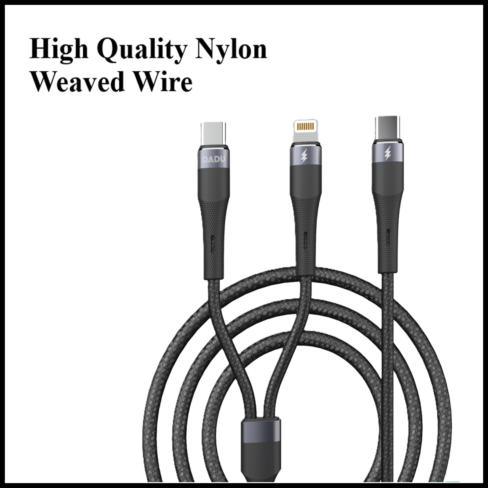 For Dadu Type-C to 2-in-1 Super Fast Charging Cable Type-C & iPhone