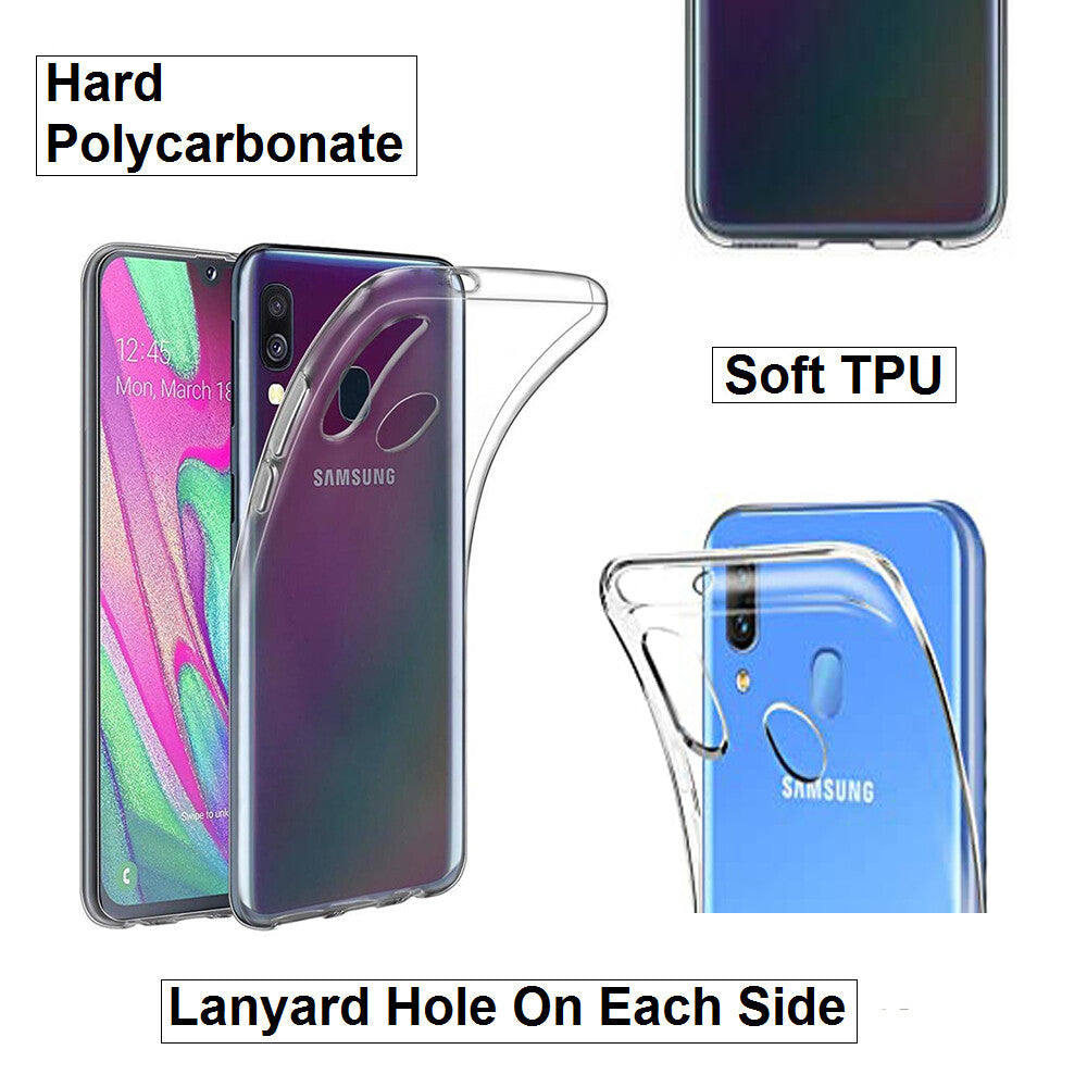 For Samsung Galaxy A40 Slim Clear Shockproof Gel Phone Cover