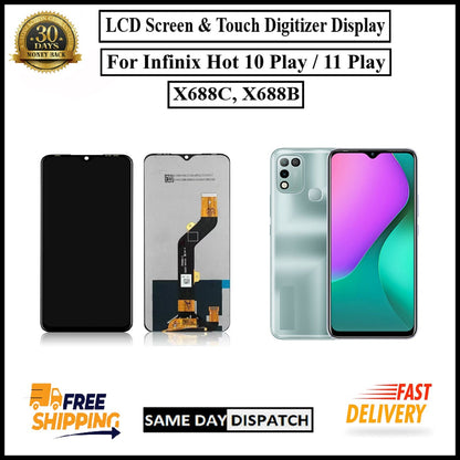 For Infinix Hot 10 Play/11 Play /X688C X688B LCD Display Screen Touch Digitizer