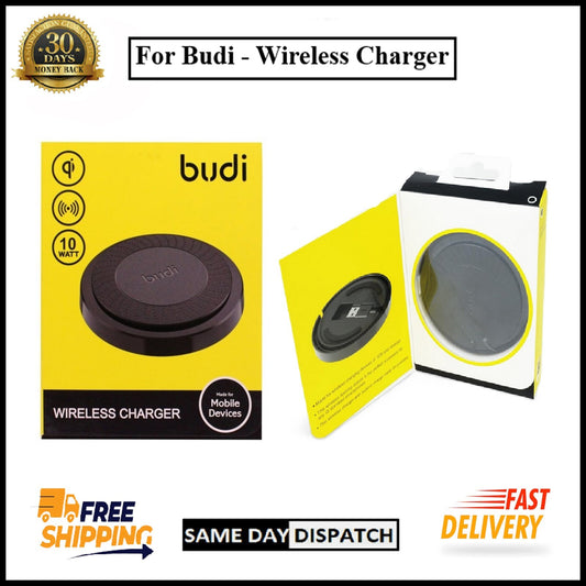 For Budi 10W Wireless Charger Pad For Mobile Devices-Qi Fast Charging USB