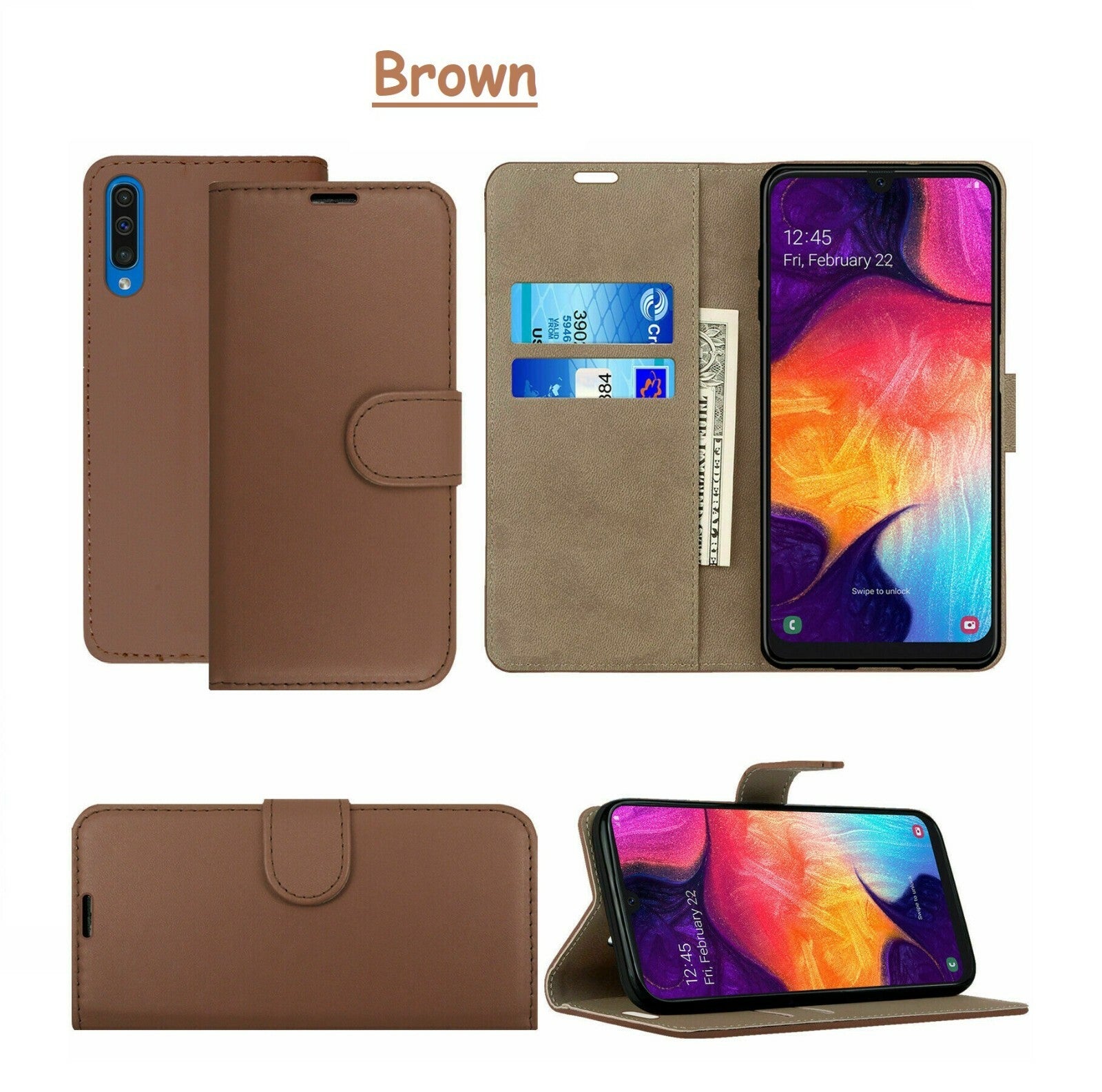 Leather Flip Case For Samsung Galaxy A01 A2 core