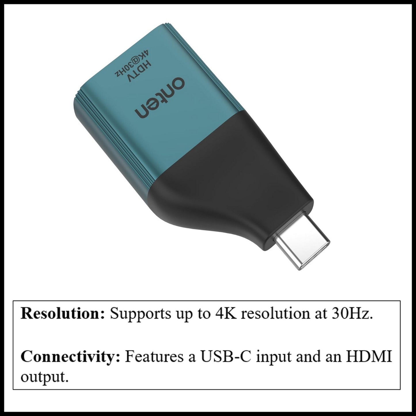 For Onten UC102H Type C Male To Female HDMI Adapter 4K 30Hz Converter