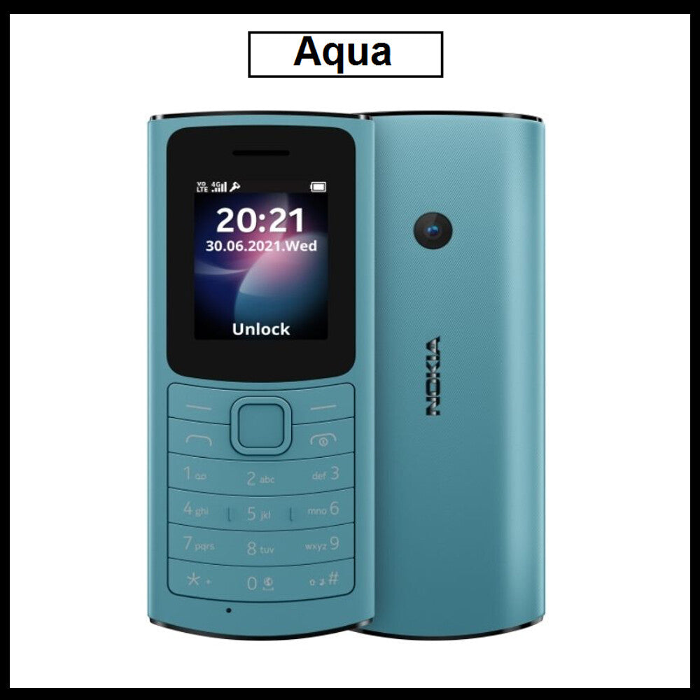 Nokia 110 4G LTE BIG Button & Unlocked ( Dual Sim ) & MP3 Player & FM Radio