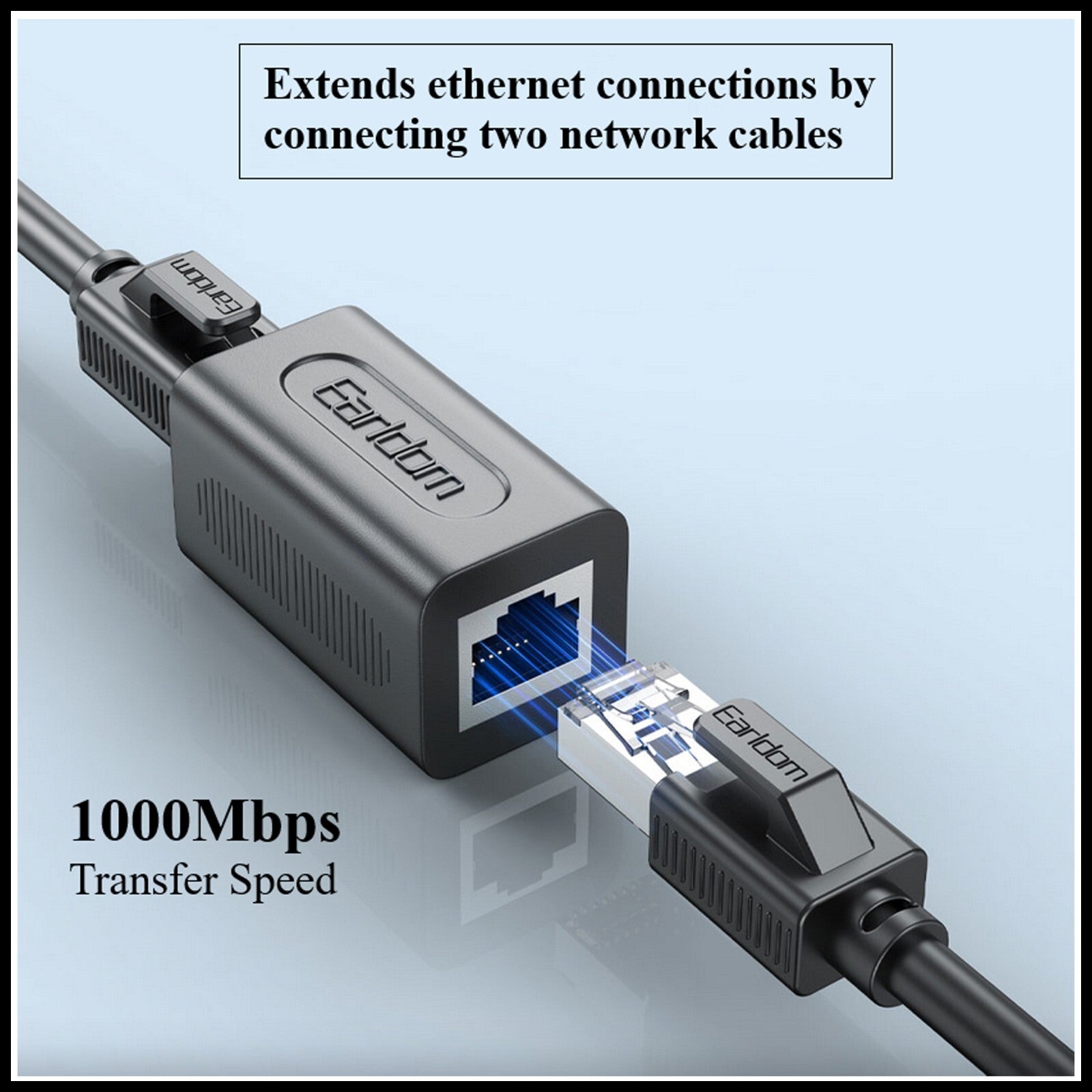 For Earldom 1000Mbps Ethernet Network Cable Adapter For RJ45 Connector