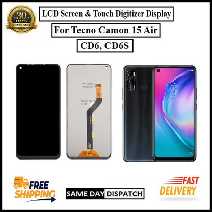 For Tecno Camon 15 Air / CD6 CD6S LCD Display Screen Touch Digitizer Replacement