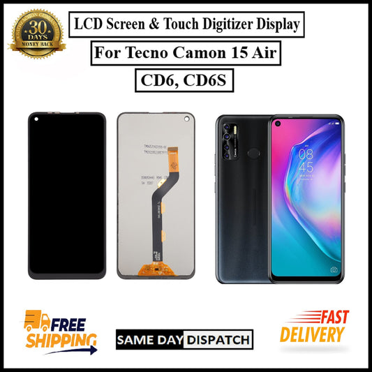 For Tecno Camon 15 Air / CD6 CD6S LCD Display Screen Touch Digitizer Replacement
