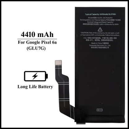 For Google Pixel 6a (GLU7G) 4410mAh+ Internal Replacement Battery