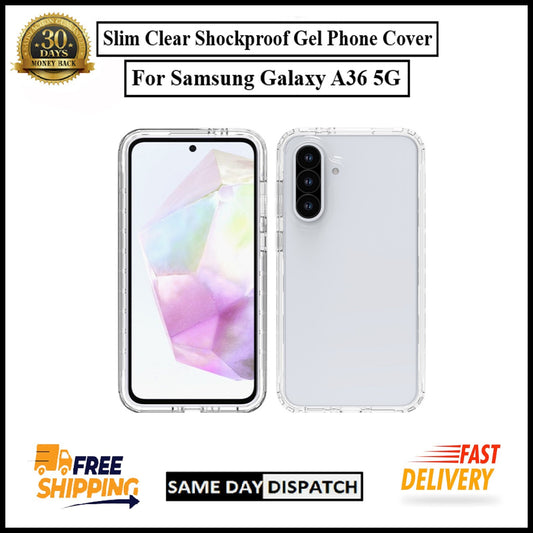 For Samsung Galaxy A36 5G Slim Clear Shockproof Gel Phone Cover