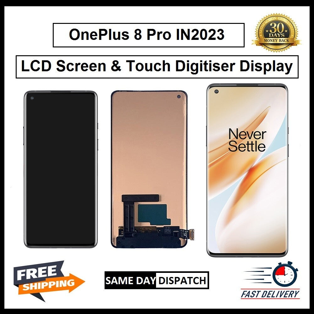 For OnePlus 8 Pro / 1+8 Pro Display Screen Touch Digitizer Replacement LCD