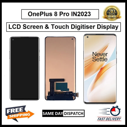 For OnePlus 8 Pro / 1+8 Pro Display Screen Touch Digitizer Replacement LCD