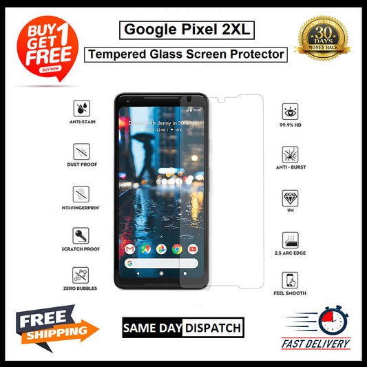 2 Pack Of Google Pixel XL /2 / 2XL /3 / 3XL / 3A /3A XL Tempered Glass Protector